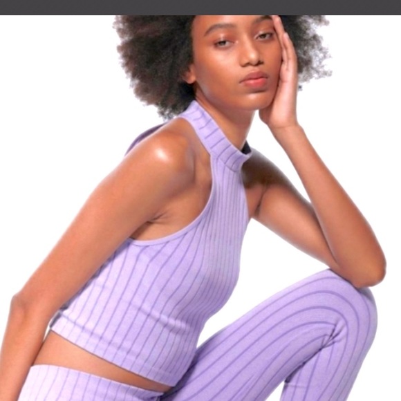 ZARA Ribbed Mock Neck Crop Top Size XS-S - Picture 1 of 7